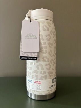 Hydrapeak Limited Artisan Collection 32oz Stainless Steel Water Bottle-Leopard